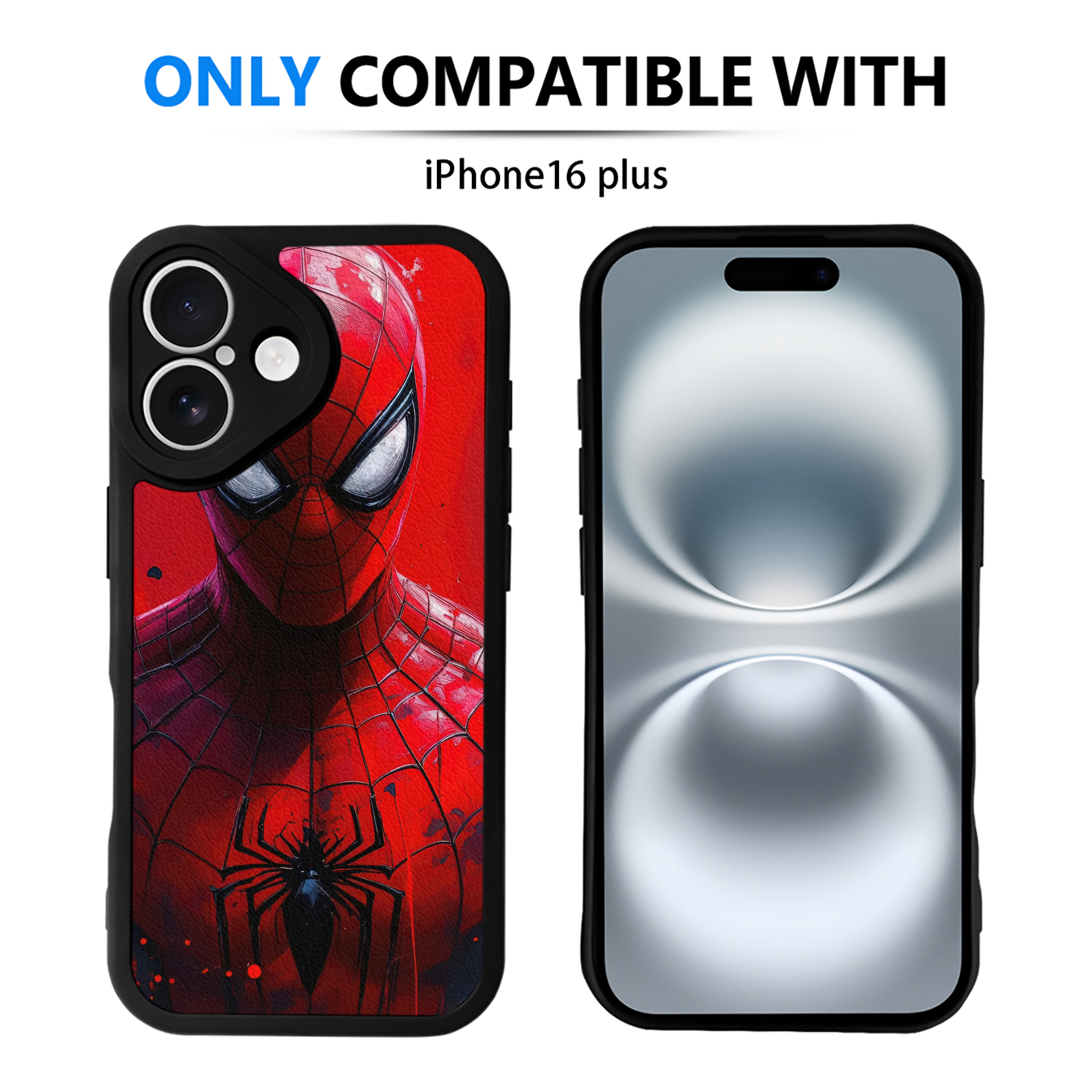 Spider Man スパイダーマン 【iPhone 16シリーズ対応】シリコンスマホケース（レザー調） 材質：シリコン